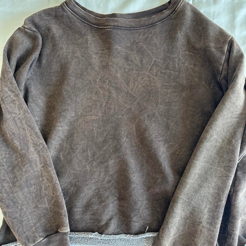 Boutique brown cropped long sleeve